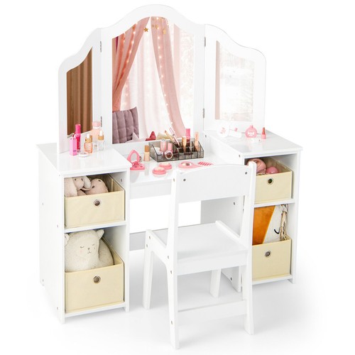 Kids vanity table chair set - kids,