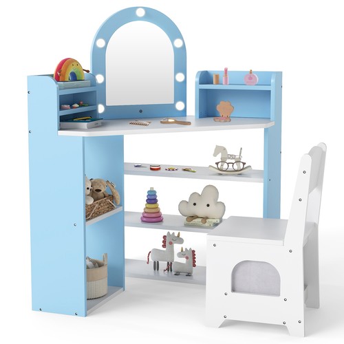Kids vanity with lights pink - lights,
