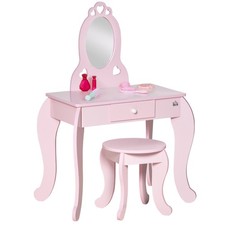 HOMCOM Kids Vanity Table &