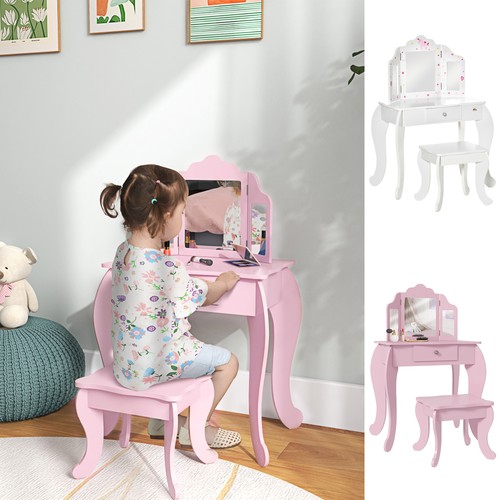 Kids vanity table - table, chair