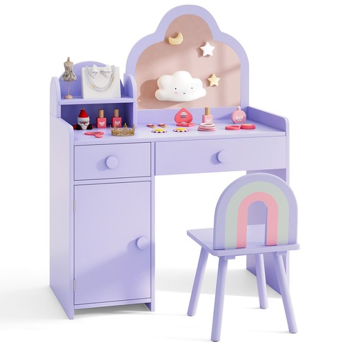 Kids vanity table - vanity, chair