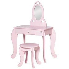 HOMCOM Kids Vanity Table &