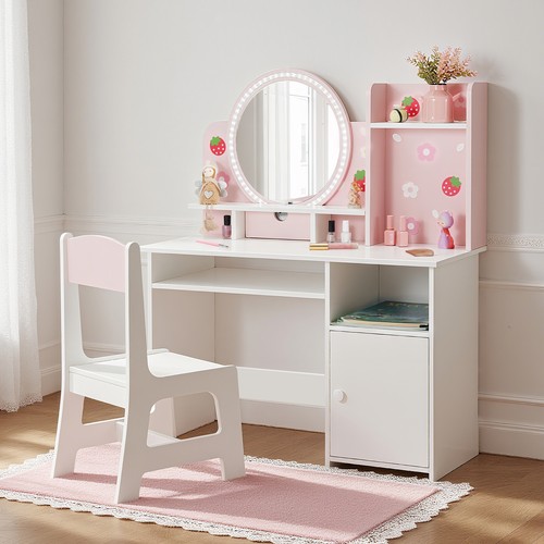 Kids vanity table - vanity, led